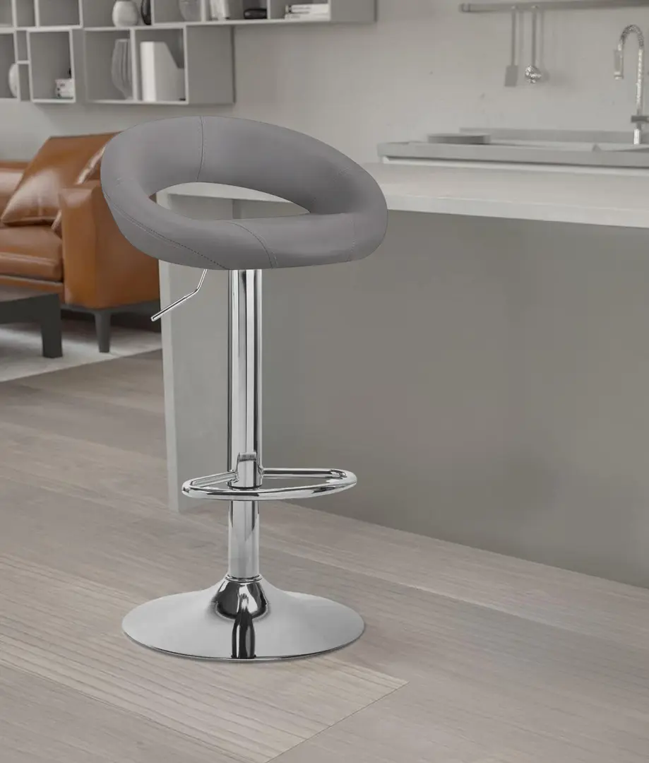 Scaun de bar 4Rico QS-B10 141197 (Grey/Chrome)