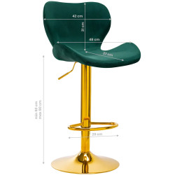 Барный стул 4Rico QS-B15 141187 Velvet (Green/Gold) Thumb