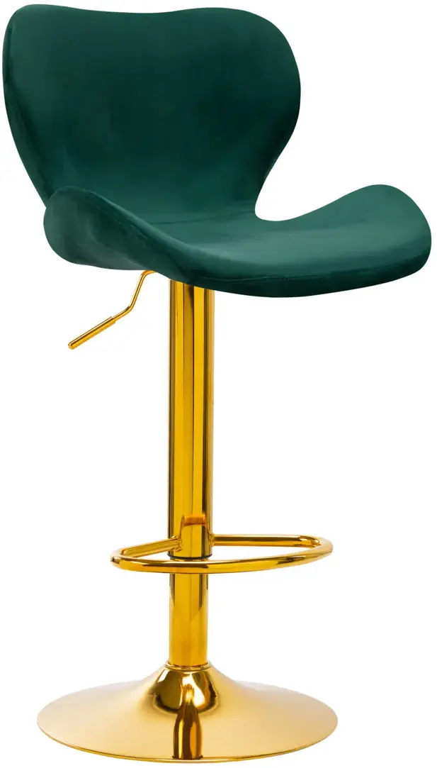 Барный стул 4Rico QS-B15 141187 Velvet (Green/Gold)