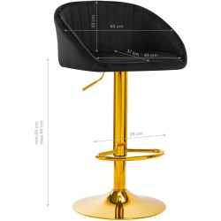 Барный стул 4Rico QS-B16g 141188 Velvet (Black/Gold) Thumb