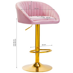 Барный стул 4Rico QS-B16G 150120 (Pink/Gold) Thumb