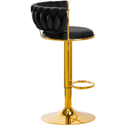 Scaun de bar 4Rico QS-B313a 147826 Velvet (Black/Gold) Thumb