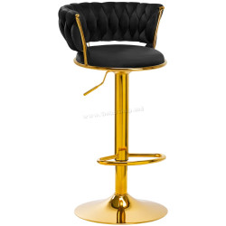 Scaun de bar 4Rico QS-B313a 147826 Velvet (Black/Gold)