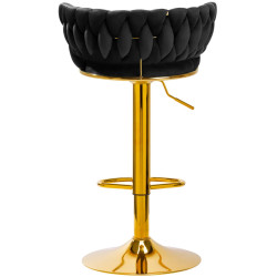 Scaun de bar 4Rico QS-B313a 147826 Velvet (Black/Gold) Thumb
