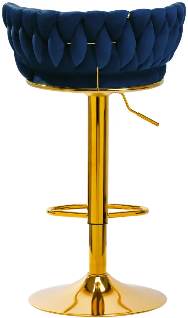 Scaun de bar 4Rico QS-B313a 147827 Velvet (Dark Blue/Gold)