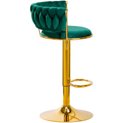 Барный стул 4Rico QS-B313a 147828 Velvet (Green/Gold) Thumb