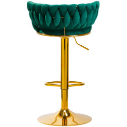 Барный стул 4Rico QS-B313a 147828 Velvet (Green/Gold) Thumb