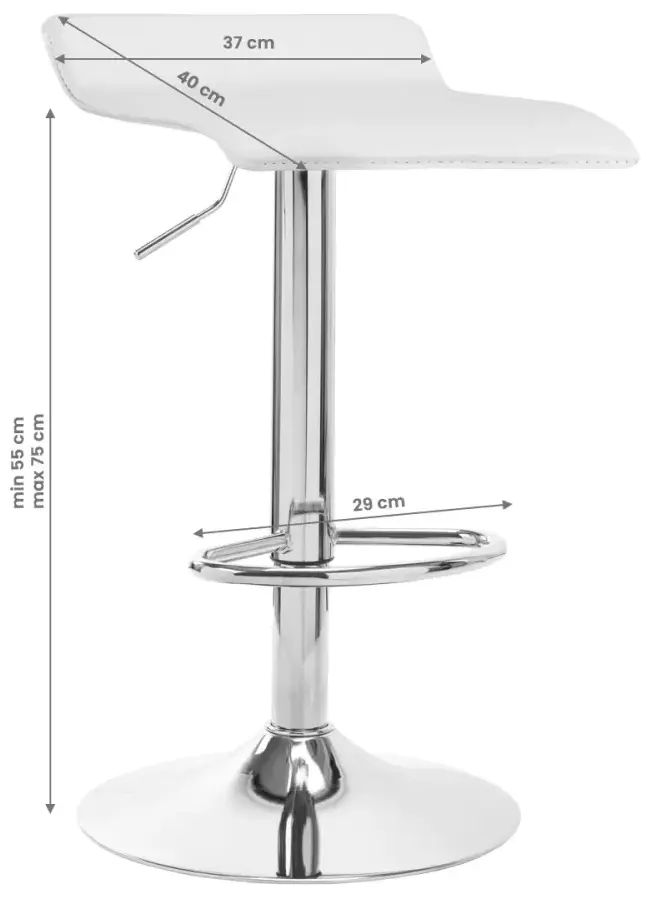 Стул барный 4Rico QS-B08 141193 (White/Chrome) - 3