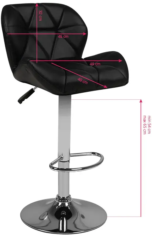 Scaun de bar Activeshop M01 132517 (Black) - 6