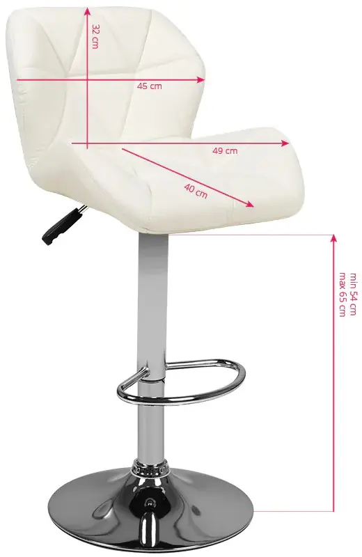 Scaun de bar Activeshop M01 132518 (White) - 6