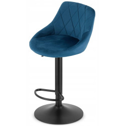 Scaun de bar Leobert Kast (Navy Blue/Black) Thumb