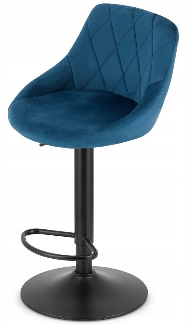 Scaun de bar Leobert Kast (Navy Blue/Black)