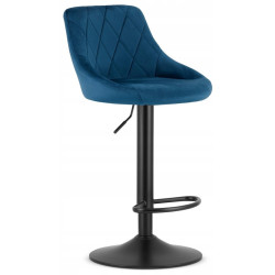 Scaun de bar Leobert Kast (Navy Blue/Black) Thumb