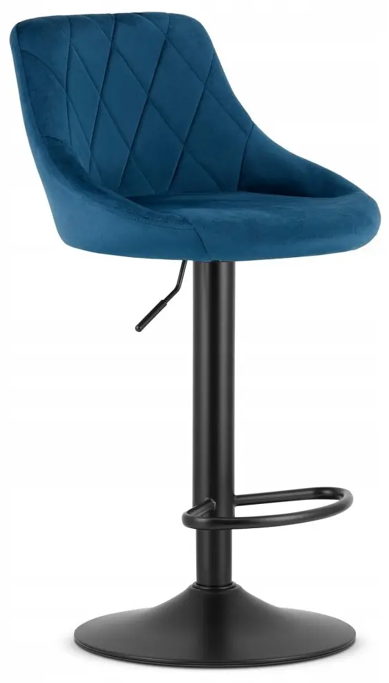 Scaun de bar Leobert Kast (Navy Blue/Black)