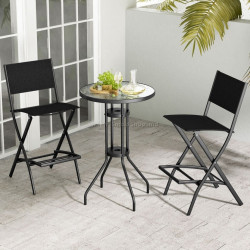 Комплект барных стульев Costway NP11341DK-2 (Black)