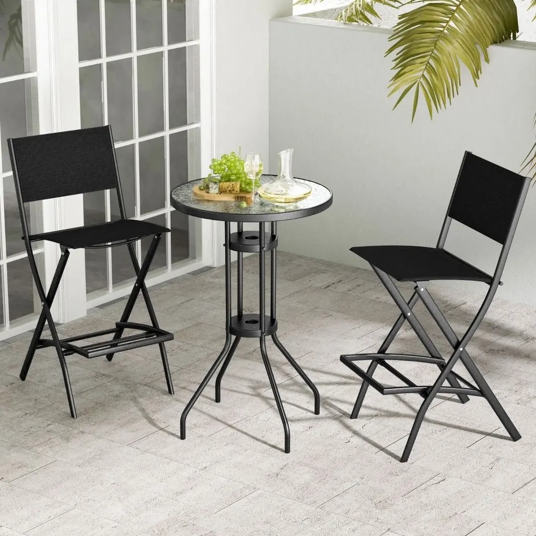 Комплект барных стульев Costway NP11341DK-2 (Black)