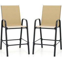 Set scaune de bar Costway NP12384MS-2 (Beige) Thumb