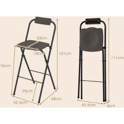 Комплект барных стульев Costway NP12698GR-2 (Gray) Thumb