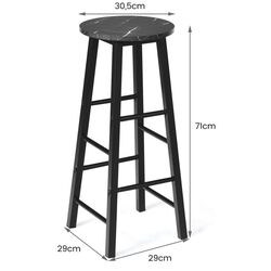 Set scaune de bar Costway HW63901BK (Black) Thumb
