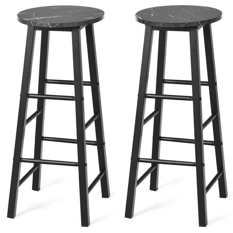 Set scaune de bar Costway HW63901BK (Black)