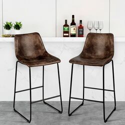 Set scaune de bar Costway HW66387GD-2 (Brown) Thumb