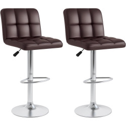 Set scaune de bar Costway HW66492CF-2 (Brown) Thumb