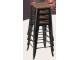 Set scaune de bar Costway HW66692BK-4 (Black/Brown)