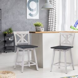 Set scaune de bar Costway JV10003WH-24 (White/Grey) Thumb