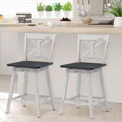 Set scaune de bar Costway JV10003WH-24 (White/Grey) Thumb