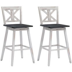 Set scaune de bar Costway JV10004WH-29 (White/Grey)