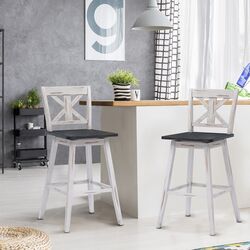 Set scaune de bar Costway JV10004WH-29 (White/Grey) Thumb