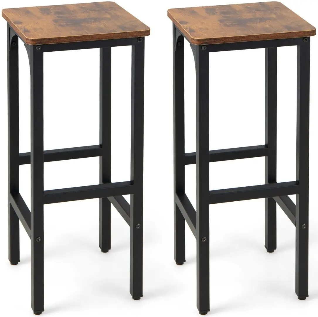 Набор барных стульев Costway JV10666CF-2 (Brown/Black) - 2
