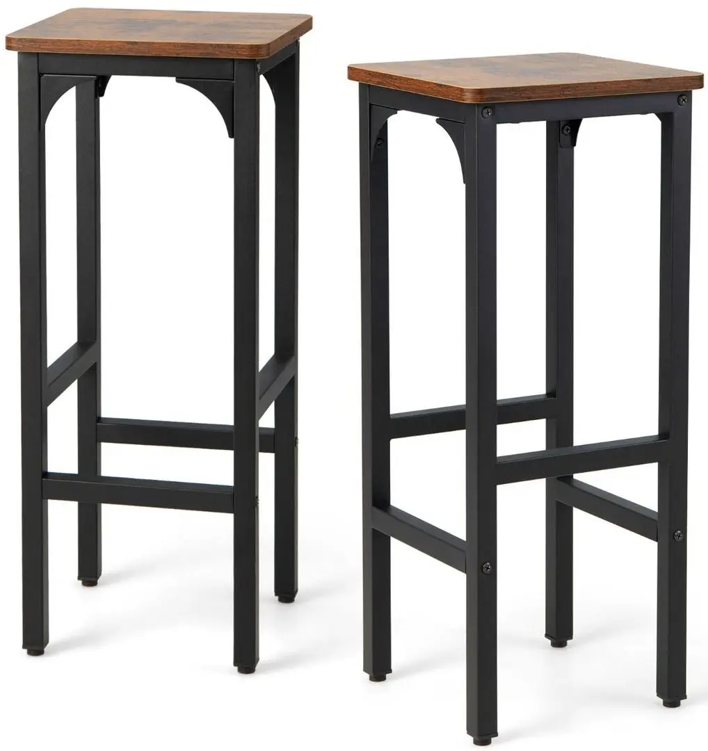 Набор барных стульев Costway JV10666CF-2 (Brown/Black) - 3
