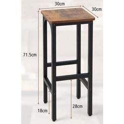 Набор барных стульев Costway JV10666CF-2 (Brown/Black) Thumb