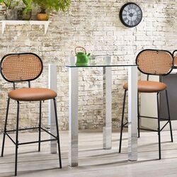 Set scaune de bar Costway JV10738BN-2 (Brown/Black)