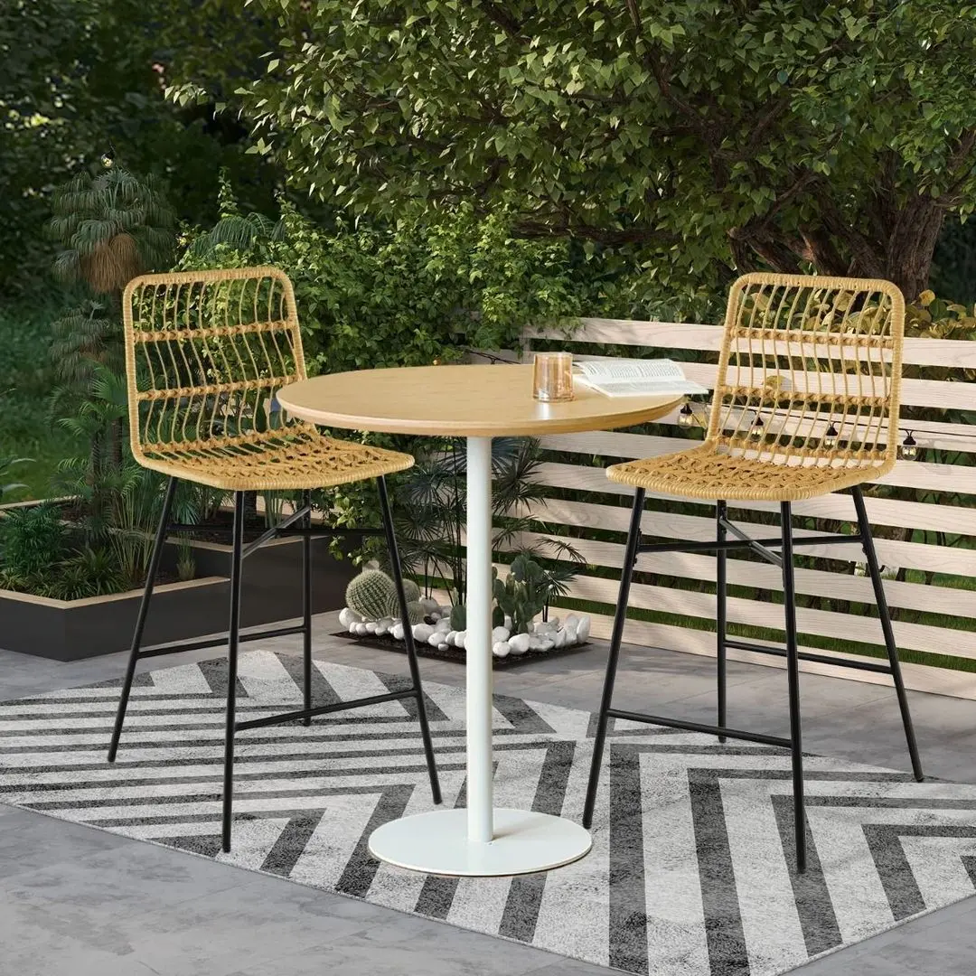 Набор барных стульев Costway JV10741YW-2 (Yellow/Black)