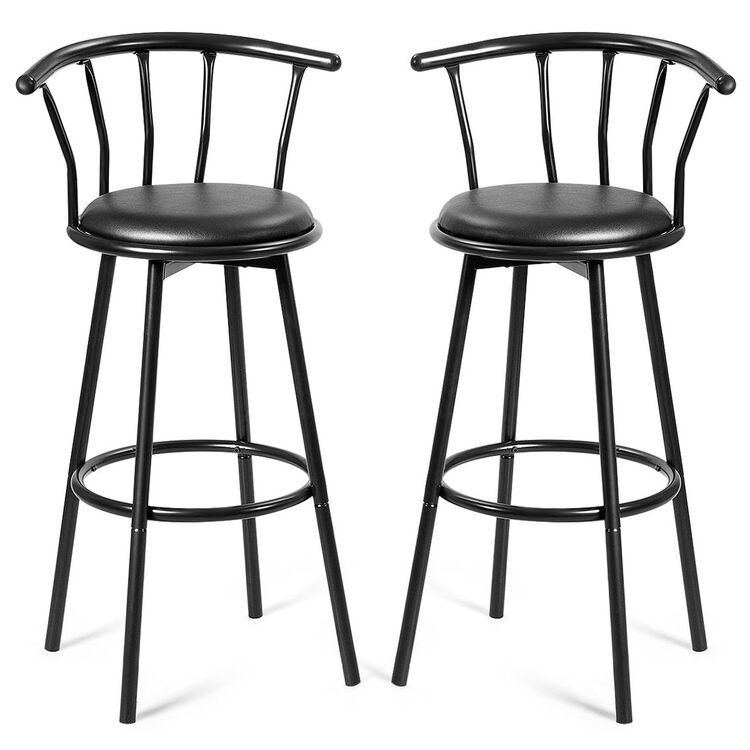 Set scaune de bar Costway JV11026 (Black)