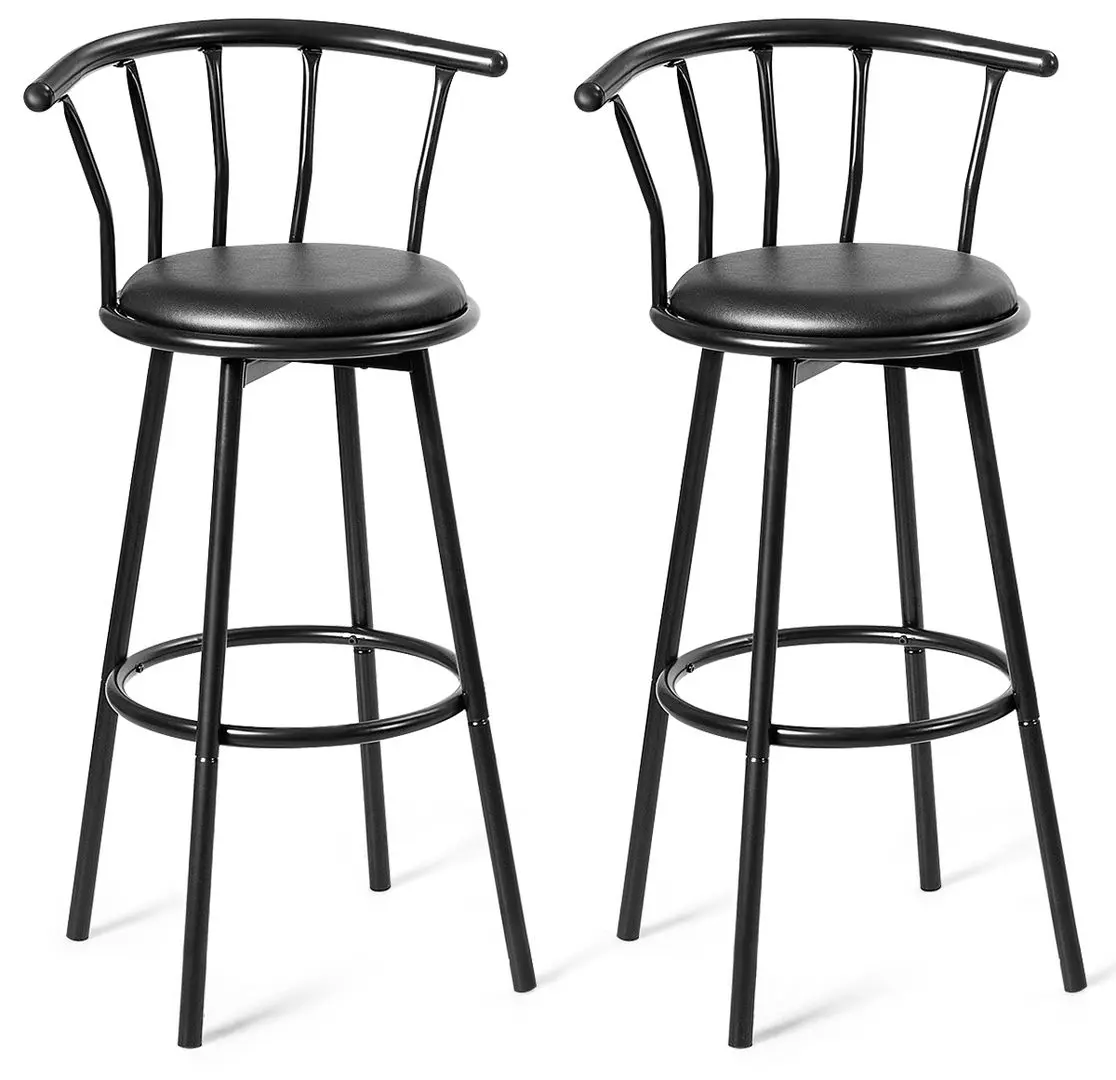 Set scaune de bar Costway JV11026 (Black)