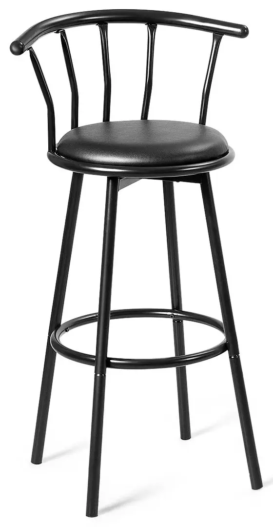 Set scaune de bar Costway JV11026 (Black)