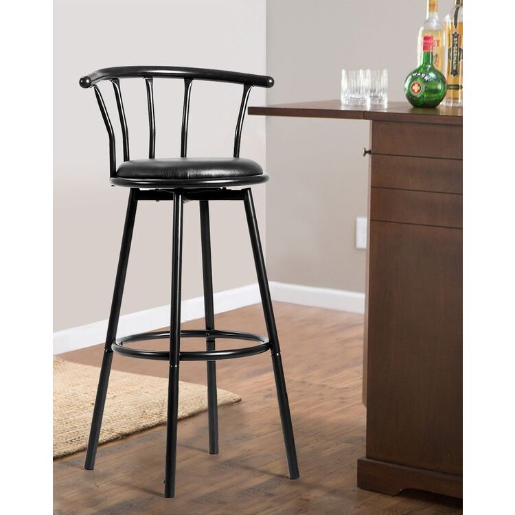 Set scaune de bar Costway JV11026 (Black)