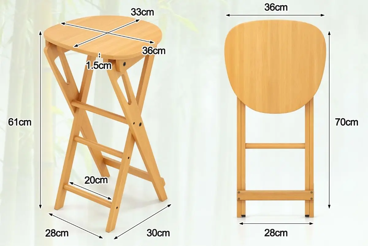 Набор барных стульев Costway JV11052NA-2 (Natural)