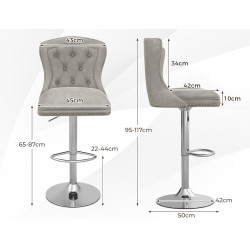 Набор барных стульев Costway JV11441GR-2 (Grey) Thumb