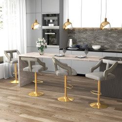 Set scaune de bar Costway JV11443GR-2 (Grey) Thumb