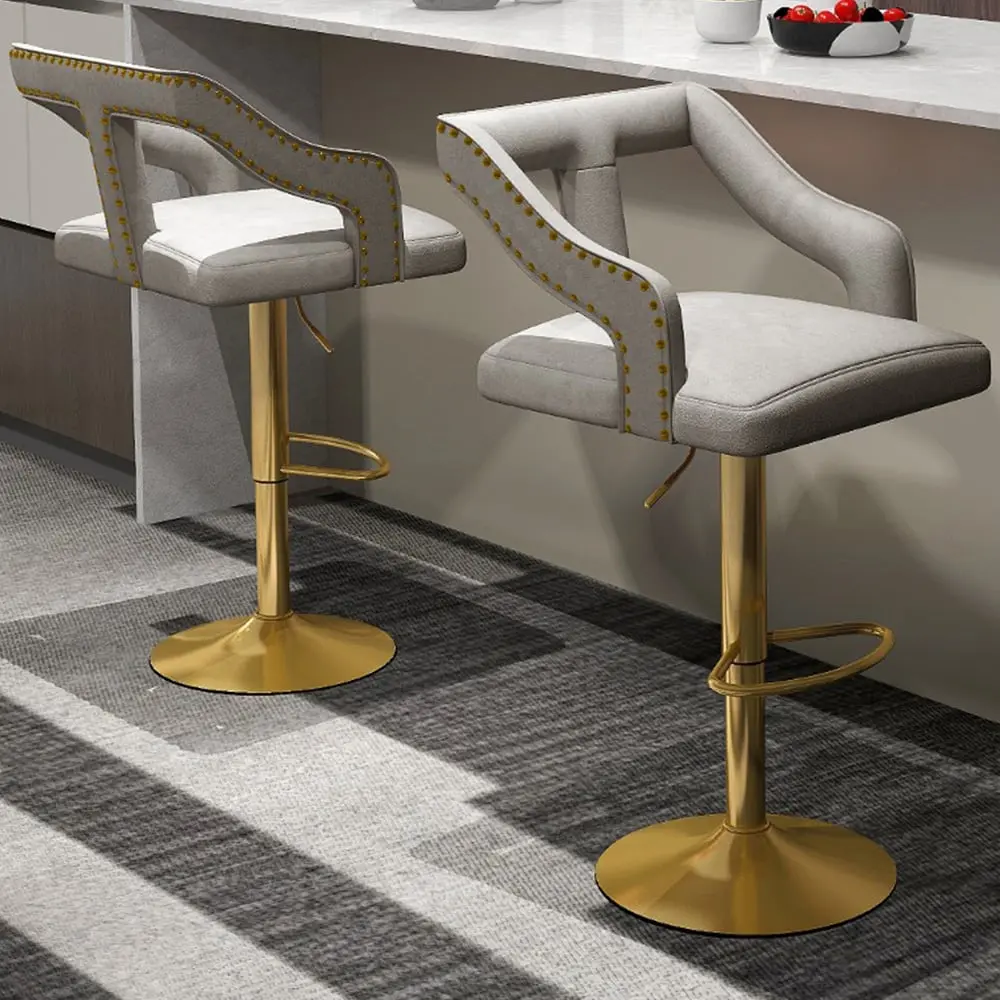 Set scaune de bar Costway JV11443GR-2 (Grey)