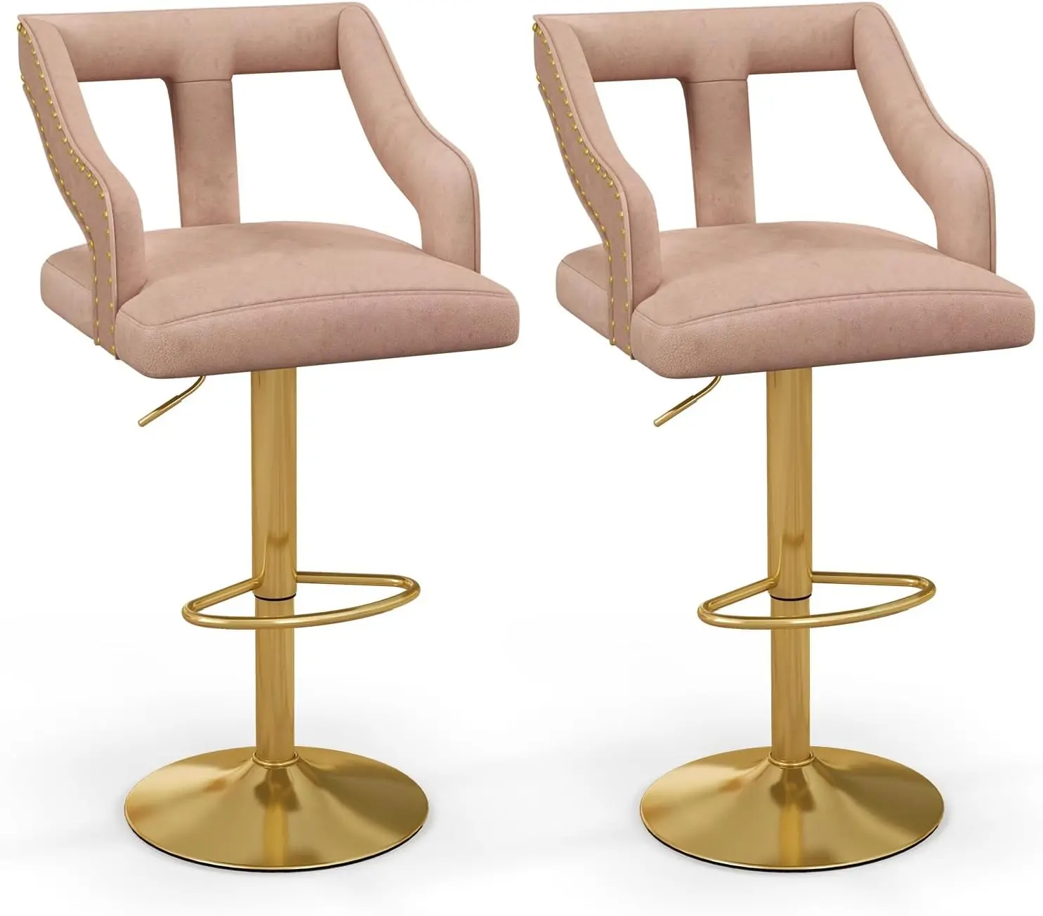 Набор барных стульев Costway JV11443PI-2 (Pink/Gold)