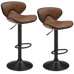 Set scaune de bar Costway JV11507DK-2 (Brown/Black) Thumb