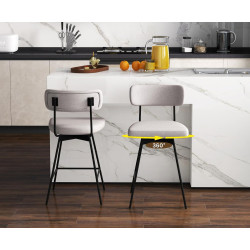 Set scaune de bar Costway JV11622BE-2 (Beige) Thumb