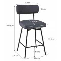 Набор барных стульев Costway JV11622GR-2 (Grey) Thumb