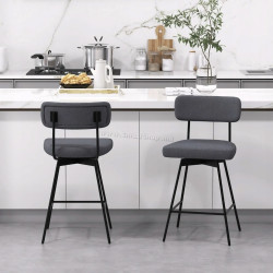 Set scaune de bar Costway JV11622GR-2 (Grey)