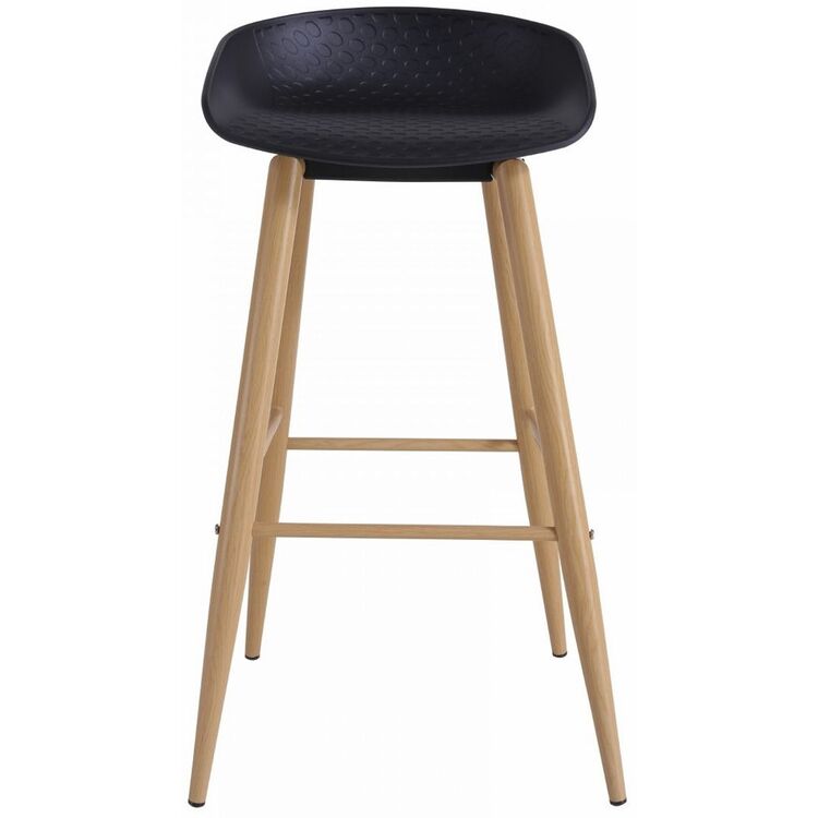 Scaun de bar DP Hector (Black/Wood Transprint)